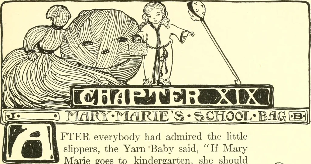An illustration from The Mary Frances knitting and crocheting book;, 1918, leaf 134