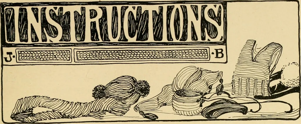 An illustration from The Mary Frances knitting and crocheting book;, 1918, leaf 14