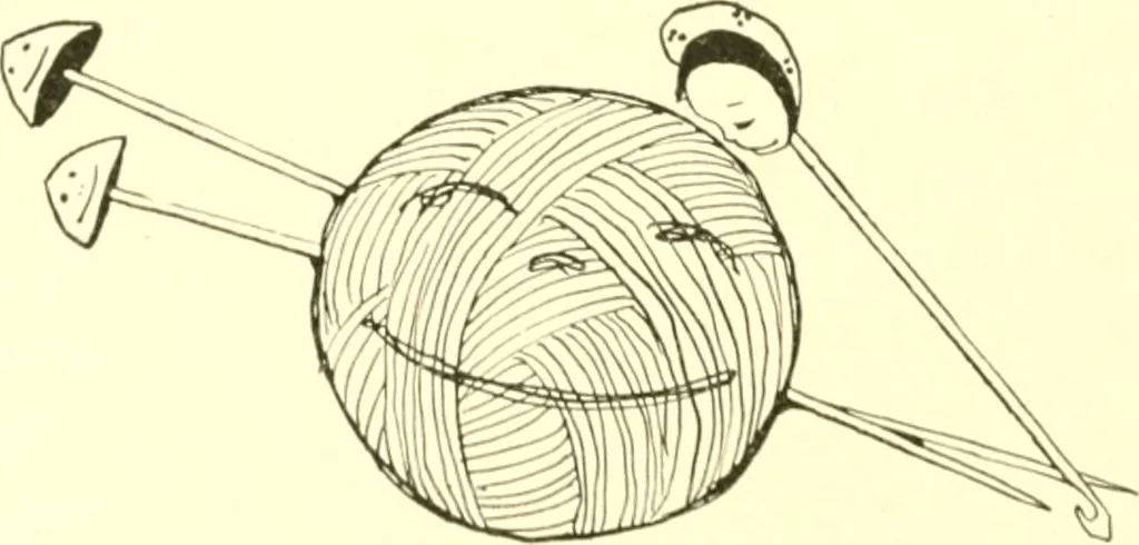An illustration from The Mary Frances knitting and crocheting book;, 1918, leaf 141