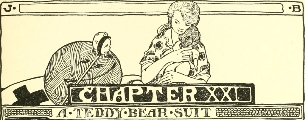 An illustration from The Mary Frances knitting and crocheting book;, 1918, leaf 144