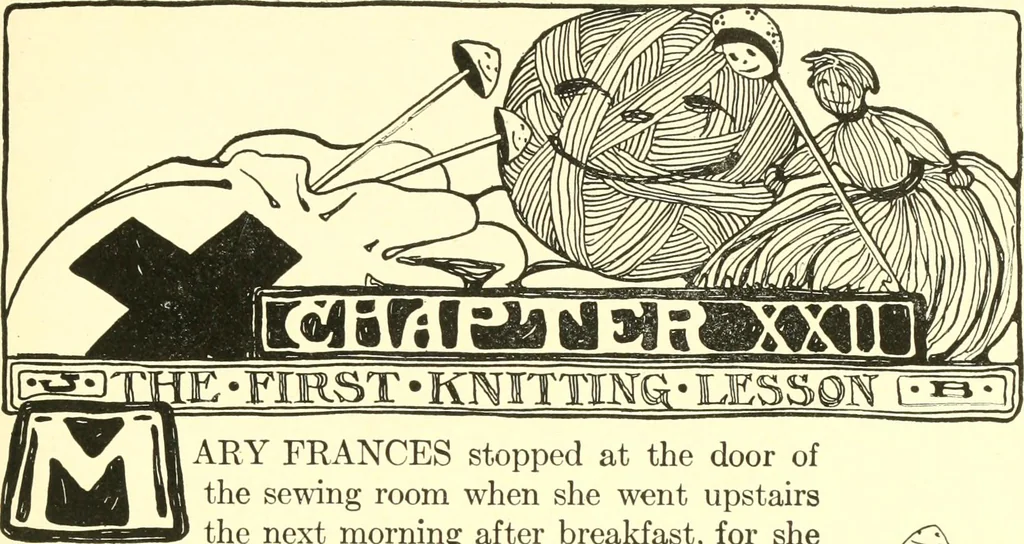 An illustration from The Mary Frances knitting and crocheting book;, 1918, leaf 164