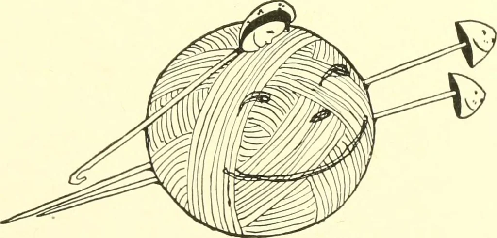 An illustration from The Mary Frances knitting and crocheting book;, 1918, leaf 170