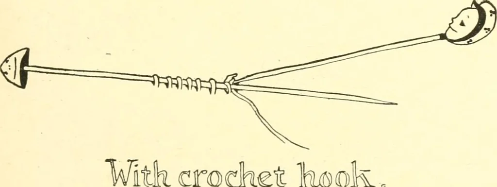 An illustration from The Mary Frances knitting and crocheting book;, 1918, leaf 180