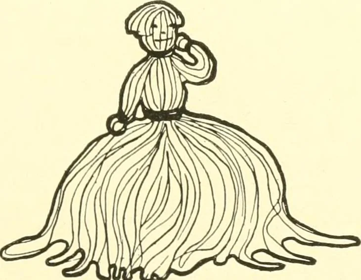 An illustration from The Mary Frances knitting and crocheting book;, 1918, leaf 186