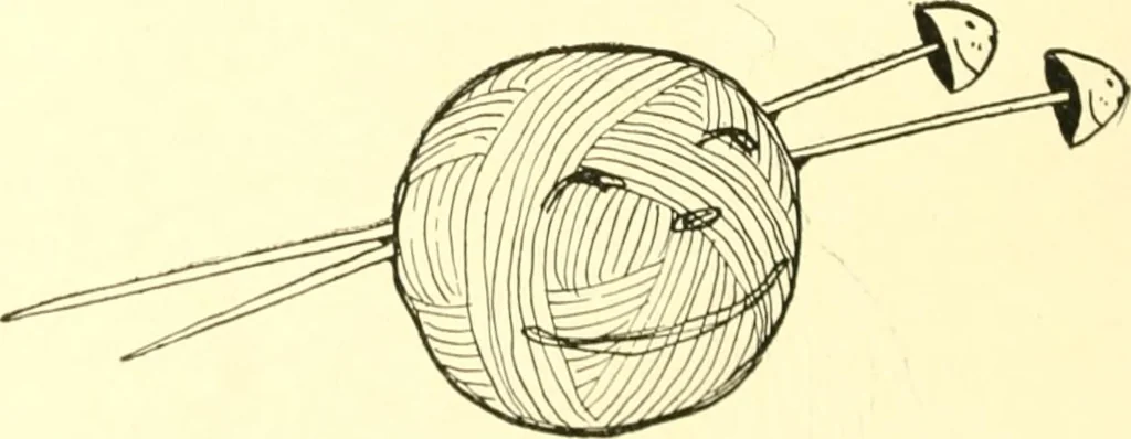 An illustration from The Mary Frances knitting and crocheting book;, 1918, leaf 187