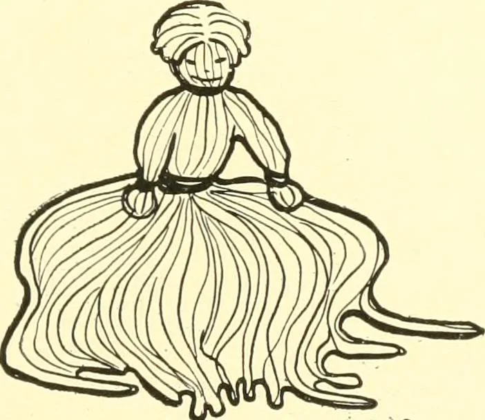 An illustration from The Mary Frances knitting and crocheting book;, 1918, leaf 190