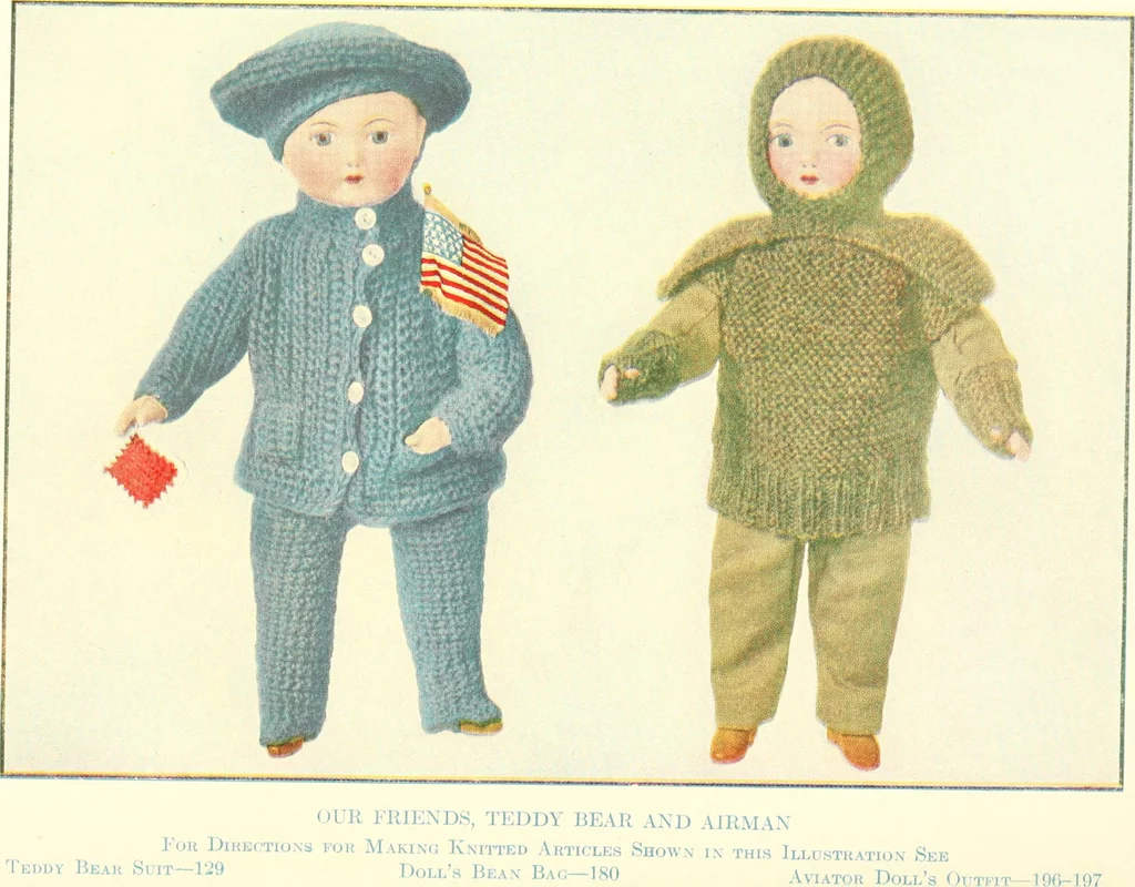 An illustration from The Mary Frances knitting and crocheting book;, 1918, leaf 196