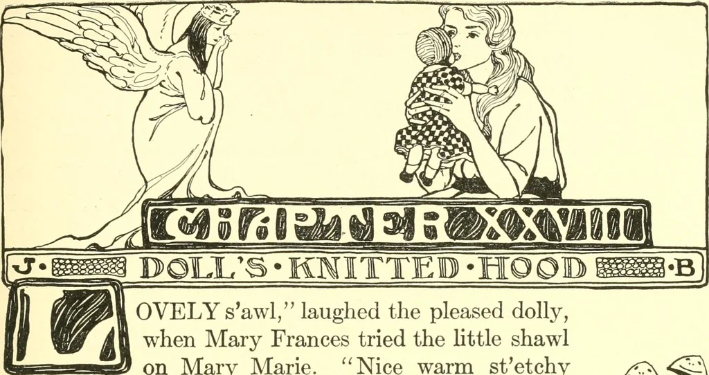 An illustration from The Mary Frances knitting and crocheting book;, 1918, leaf 204