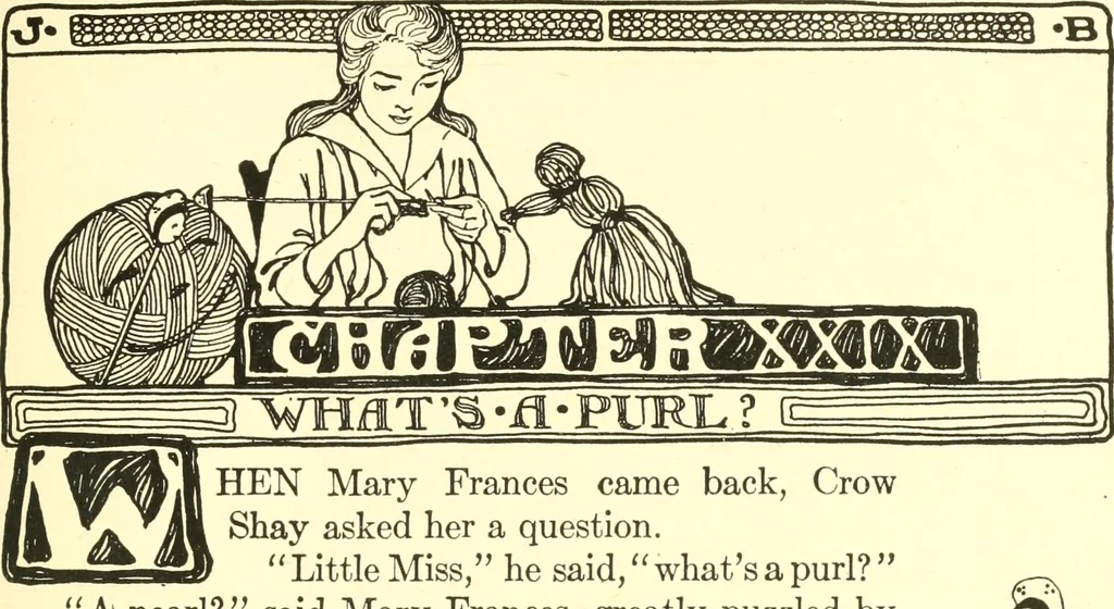An illustration from The Mary Frances knitting and crocheting book;, 1918, leaf 208