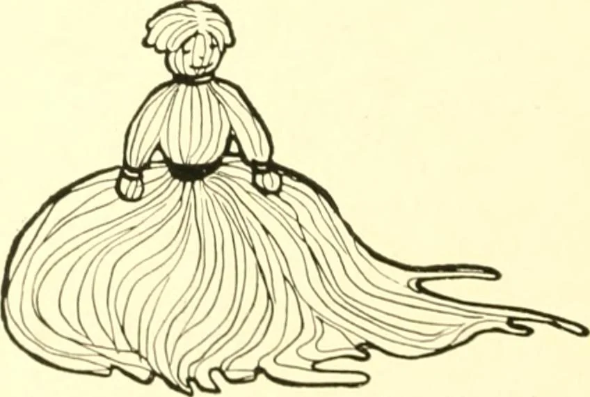 An illustration from The Mary Frances knitting and crocheting book;, 1918, leaf 209