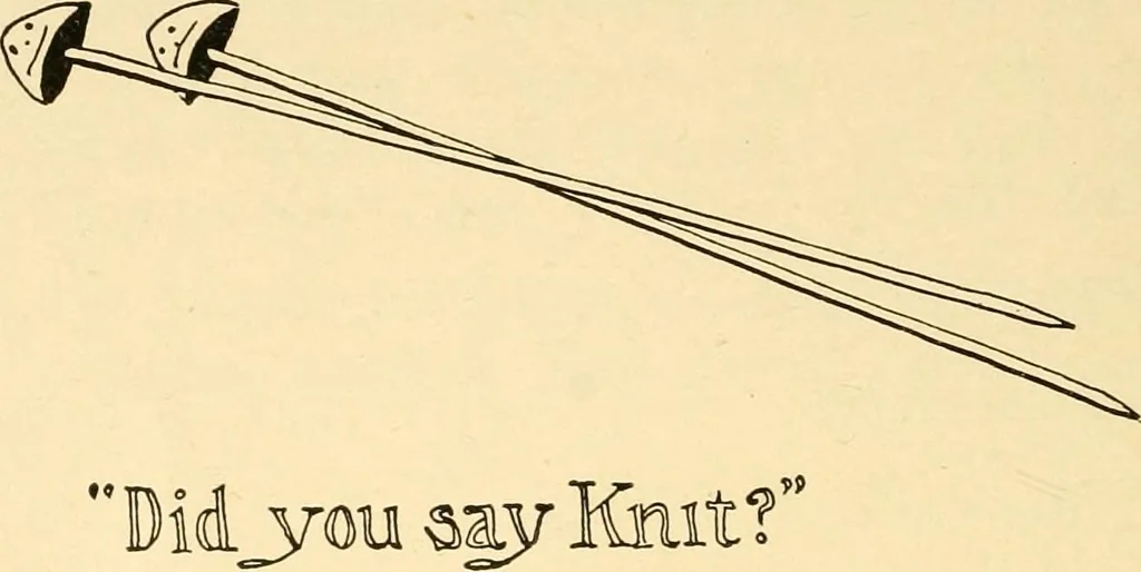 An illustration from The Mary Frances knitting and crocheting book;, 1918, leaf 21