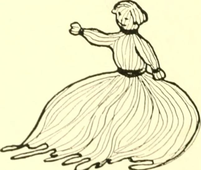 An illustration from The Mary Frances knitting and crocheting book;, 1918, leaf 217