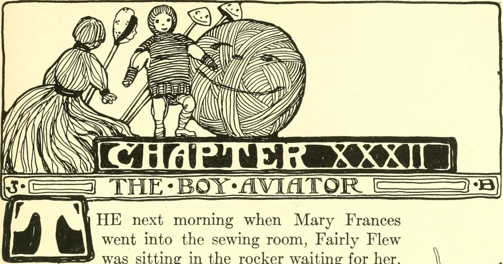 An illustration from The Mary Frances knitting and crocheting book;, 1918, leaf 226