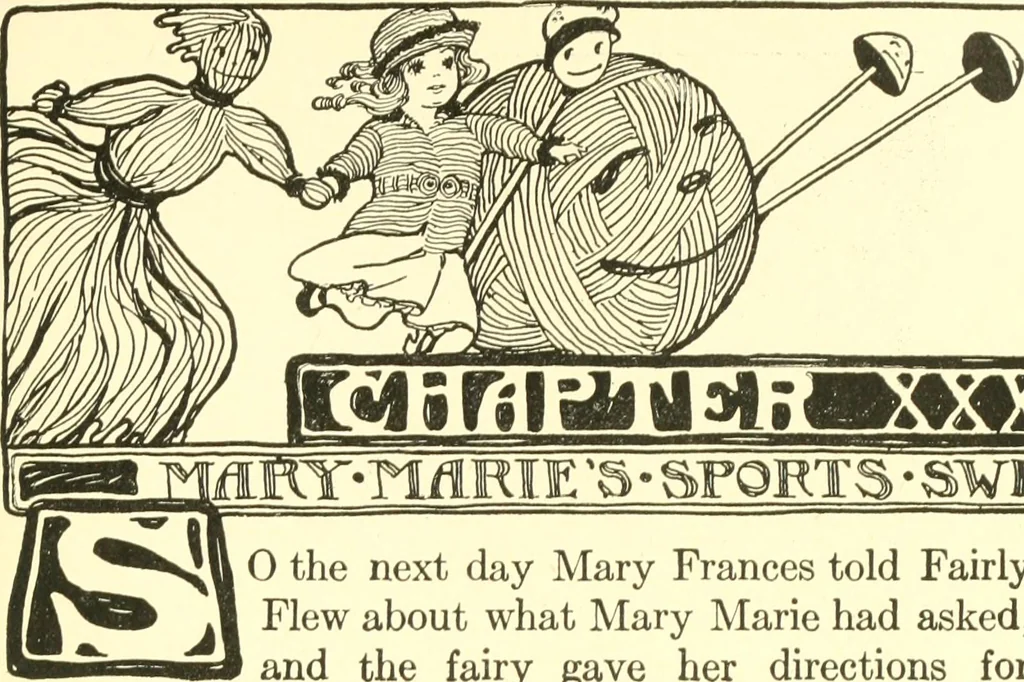An illustration from The Mary Frances knitting and crocheting book;, 1918, leaf 234