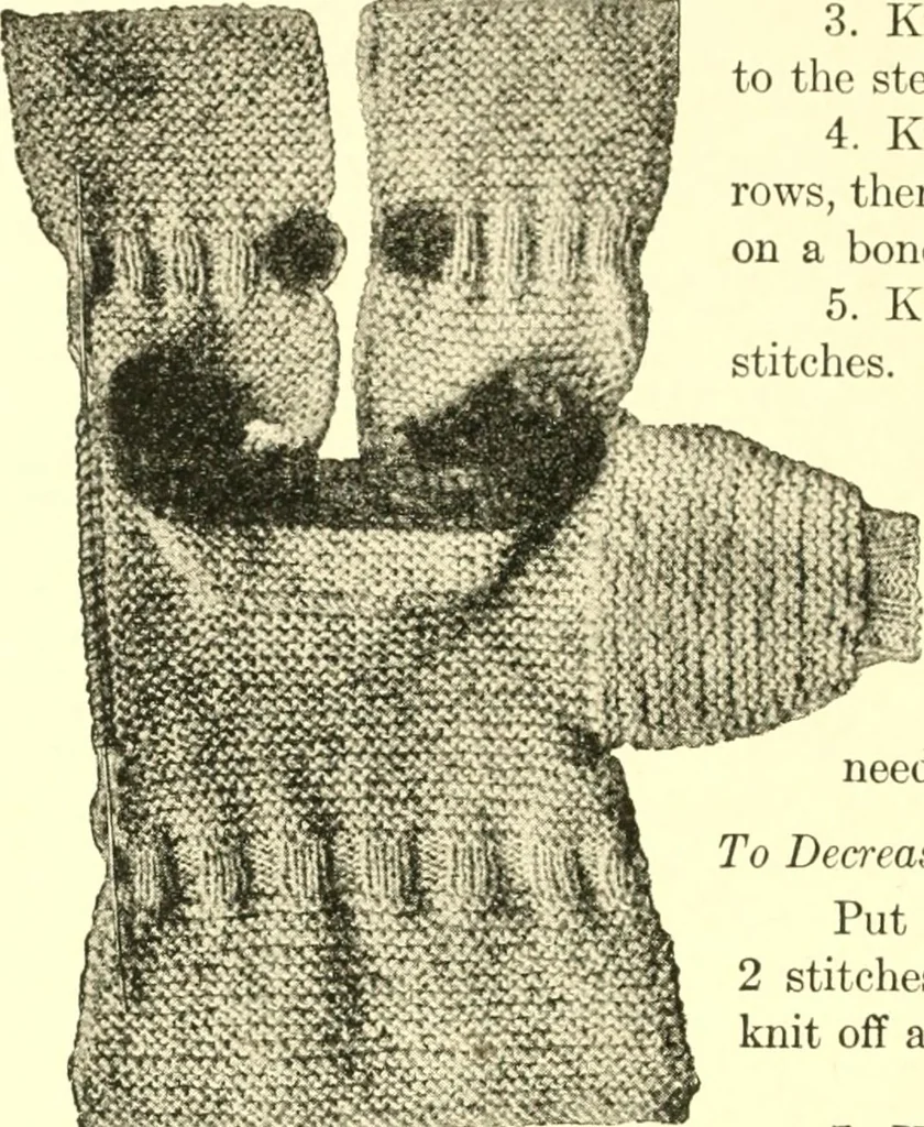 An illustration from The Mary Frances knitting and crocheting book;, 1918, leaf 235