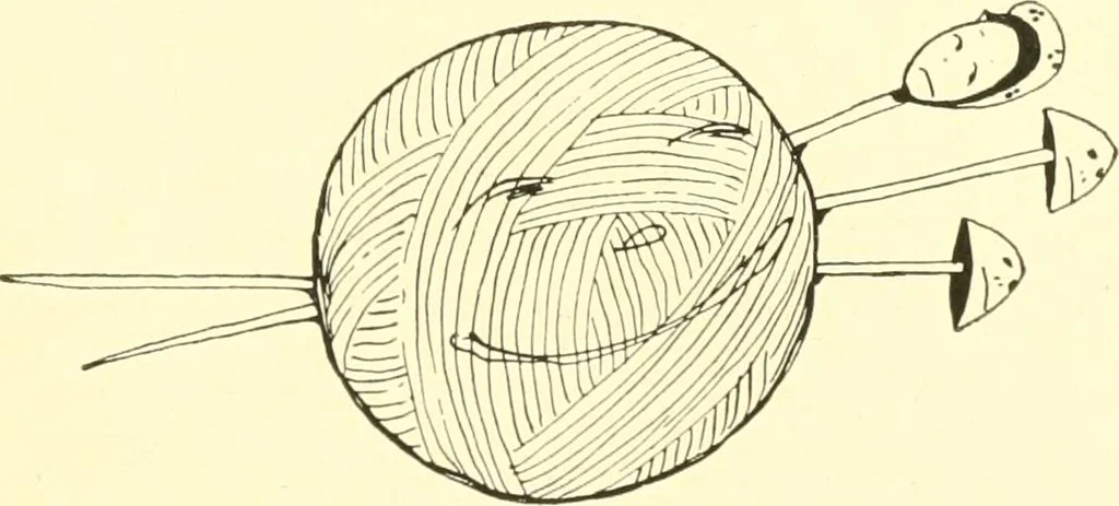 An illustration from The Mary Frances knitting and crocheting book;, 1918, leaf 258