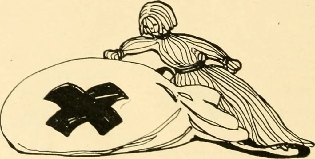 An illustration from The Mary Frances knitting and crocheting book;, 1918, leaf 27