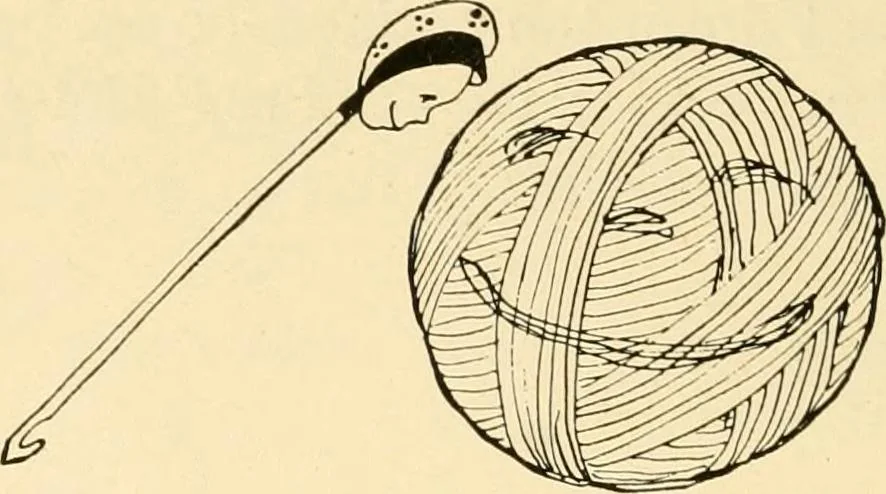 An illustration from The Mary Frances knitting and crocheting book;, 1918, leaf 31