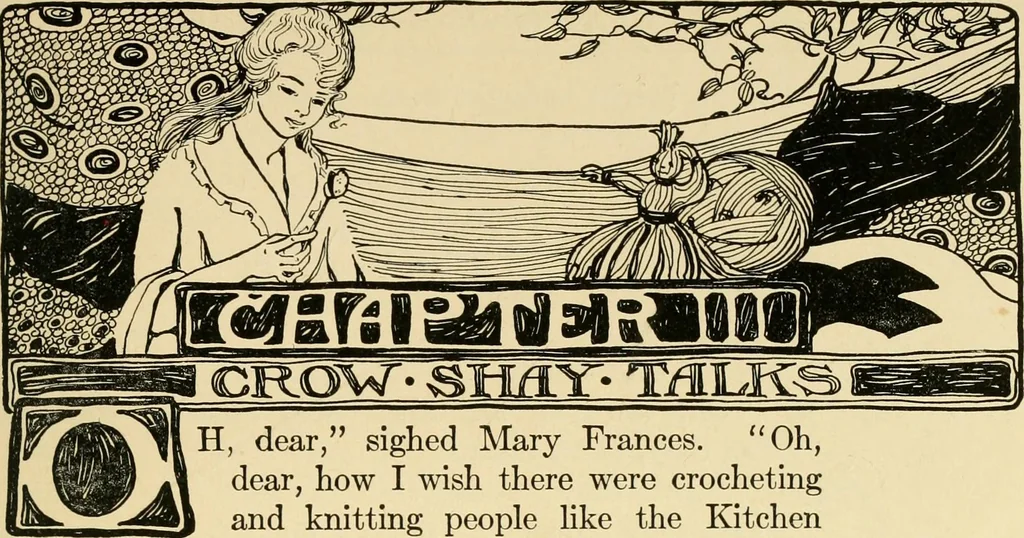 An illustration from The Mary Frances knitting and crocheting book;, 1918, leaf 32