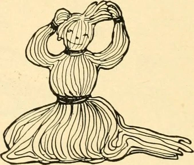 An illustration from The Mary Frances knitting and crocheting book;, 1918, leaf 33