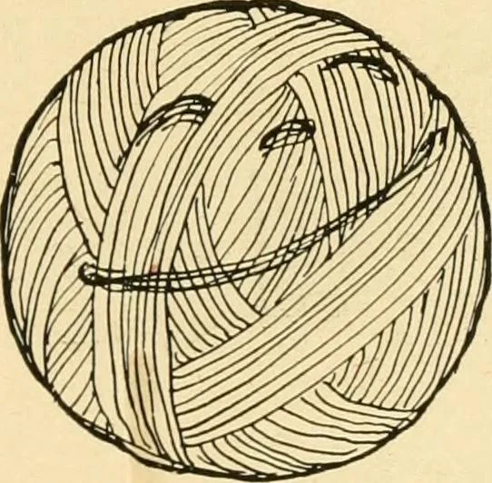 An illustration from The Mary Frances knitting and crocheting book;, 1918, leaf 38