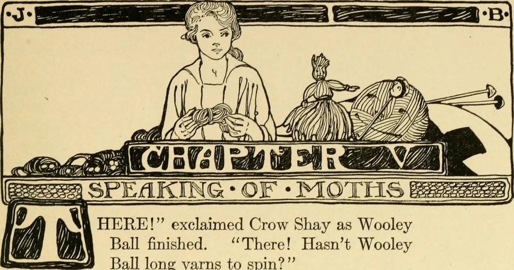 An illustration from The Mary Frances knitting and crocheting book;, 1918, leaf 42