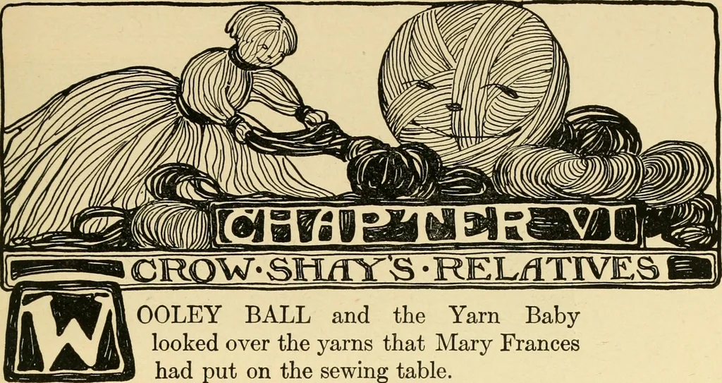 An illustration from The Mary Frances knitting and crocheting book;, 1918, leaf 46