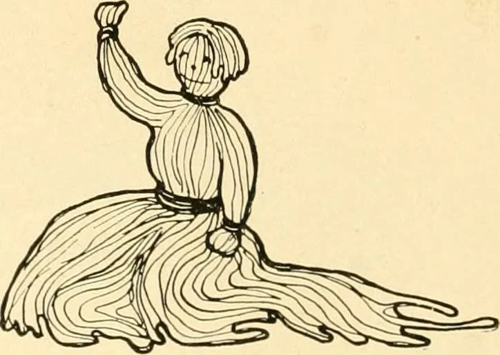 An illustration from The Mary Frances knitting and crocheting book;, 1918, leaf 47