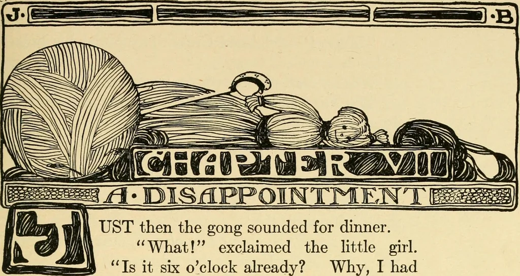 An illustration from The Mary Frances knitting and crocheting book;, 1918, leaf 52