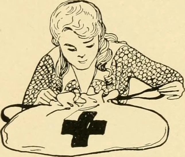 An illustration from The Mary Frances knitting and crocheting book;, 1918, leaf 54
