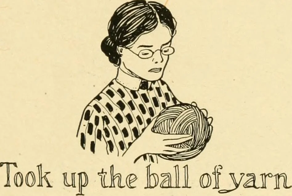 An illustration from The Mary Frances knitting and crocheting book;, 1918, leaf 56
