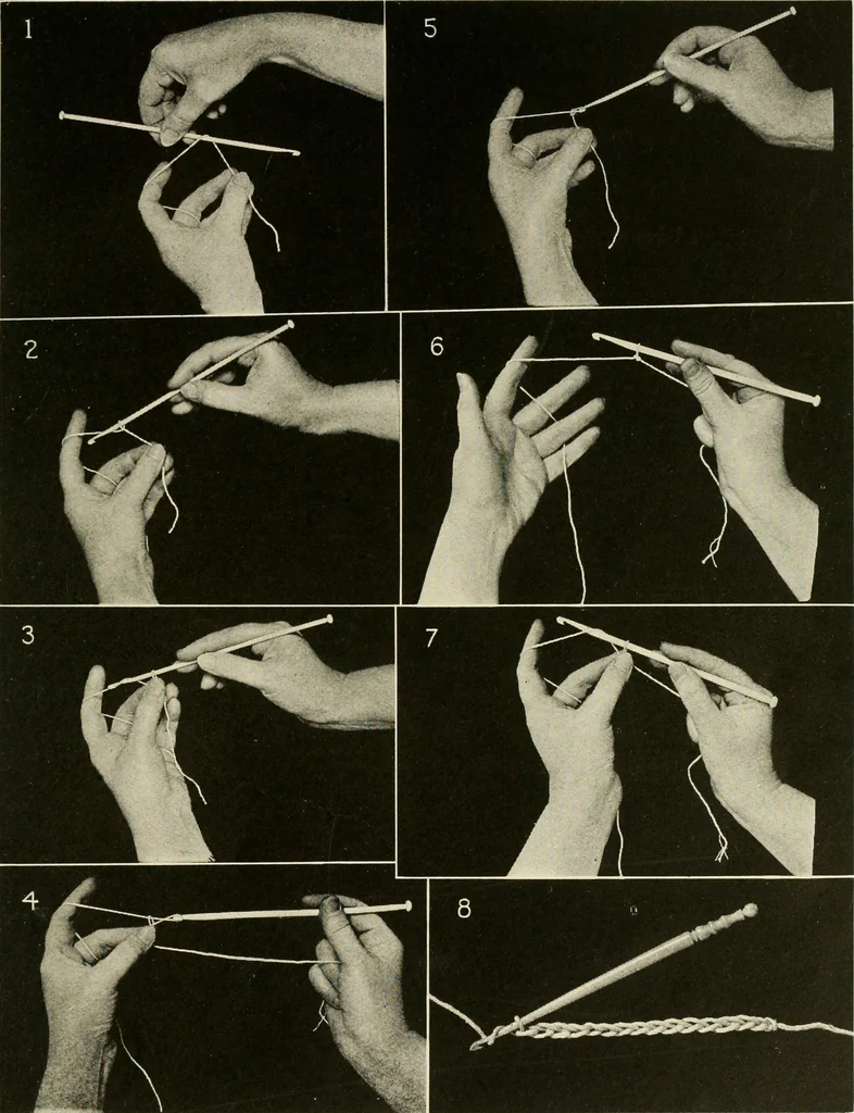 An illustration from The Mary Frances knitting and crocheting book;, 1918, leaf 58