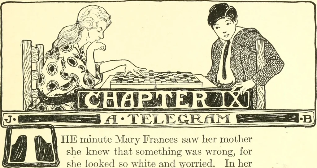 An illustration from The Mary Frances knitting and crocheting book;, 1918, leaf 68