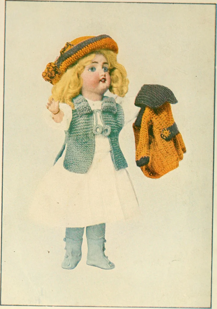 An illustration from The Mary Frances knitting and crocheting book;, 1918, leaf 7