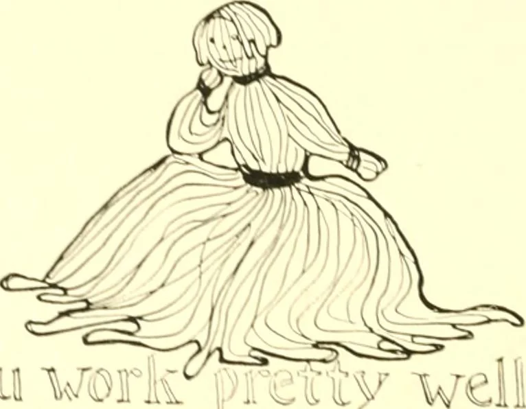 An illustration from The Mary Frances knitting and crocheting book;, 1918, leaf 73