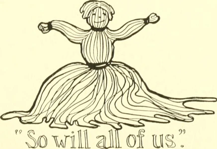 An illustration from The Mary Frances knitting and crocheting book;, 1918, leaf 74
