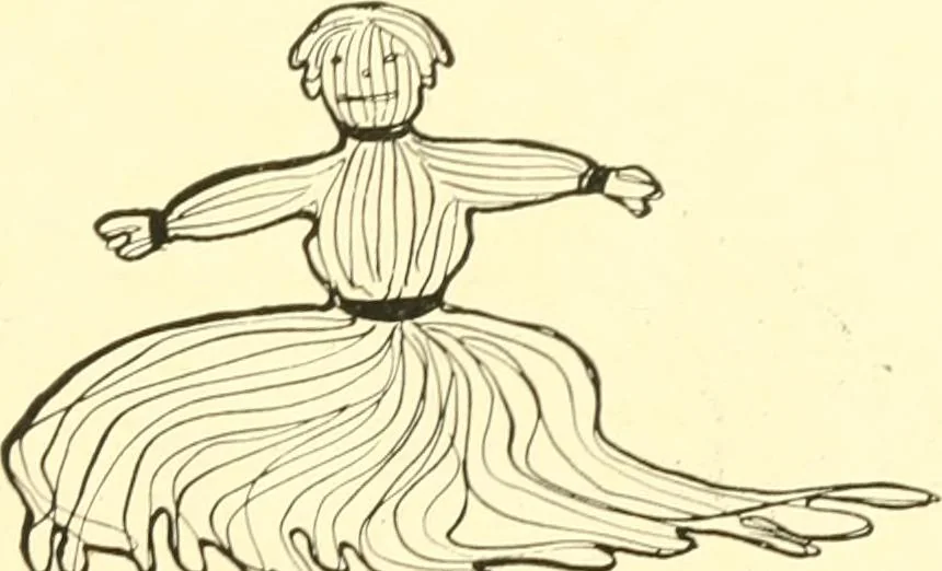 An illustration from The Mary Frances knitting and crocheting book;, 1918, leaf 76