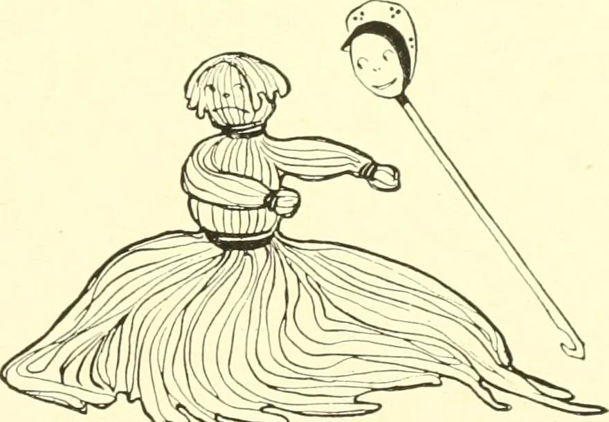 An illustration from The Mary Frances knitting and crocheting book;, 1918, leaf 78