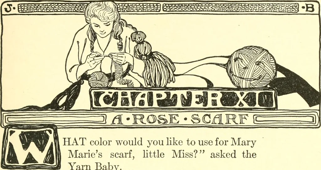 An illustration from The Mary Frances knitting and crocheting book;, 1918, leaf 80