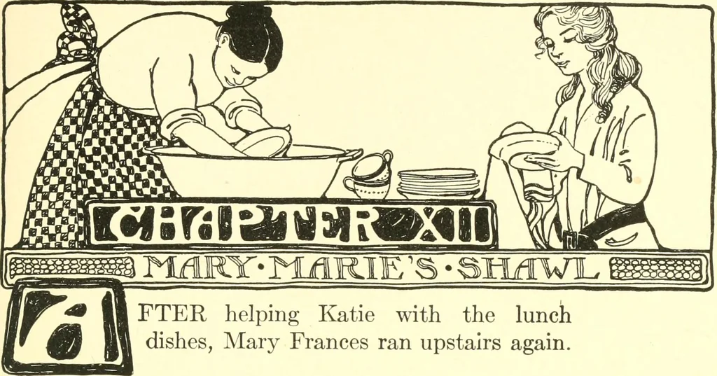 An illustration from The Mary Frances knitting and crocheting book;, 1918, leaf 88