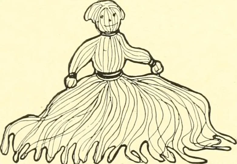 An illustration from The Mary Frances knitting and crocheting book;, 1918, leaf 94