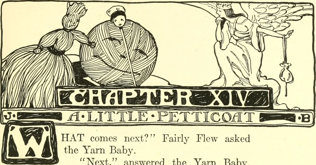 An illustration from The Mary Frances knitting and crocheting book;, 1918, leaf 98