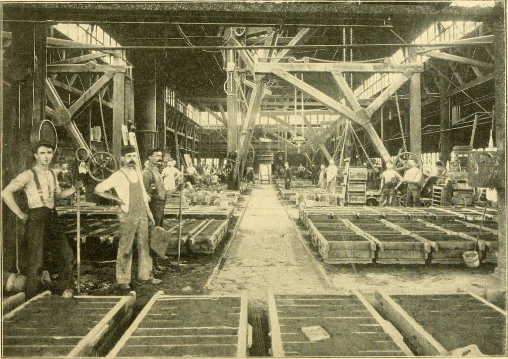 An illustration from The Mason Machine Works, Taunton, Massachusetts, U.S.A., inventors and builders of cotton machinery : Founded 1842 ; Incorporated 1873 ; [Catalogue], 1898, leaf 11