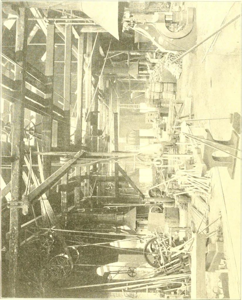 An illustration from The Mason Machine Works, Taunton, Massachusetts, U.S.A., inventors and builders of cotton machinery : Founded 1842 ; Incorporated 1873 ; [Catalogue], 1898, leaf 13