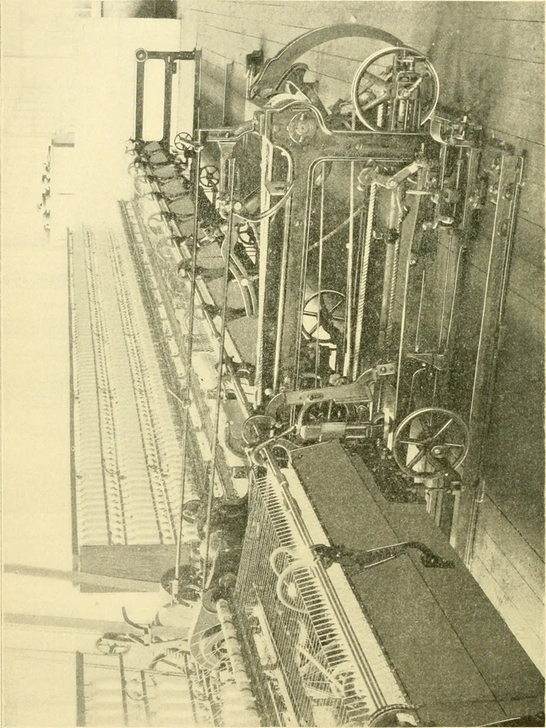 An illustration from The Mason Machine Works, Taunton, Massachusetts, U.S.A., inventors and builders of cotton machinery : Founded 1842 ; Incorporated 1873 ; [Catalogue], 1898, leaf 155