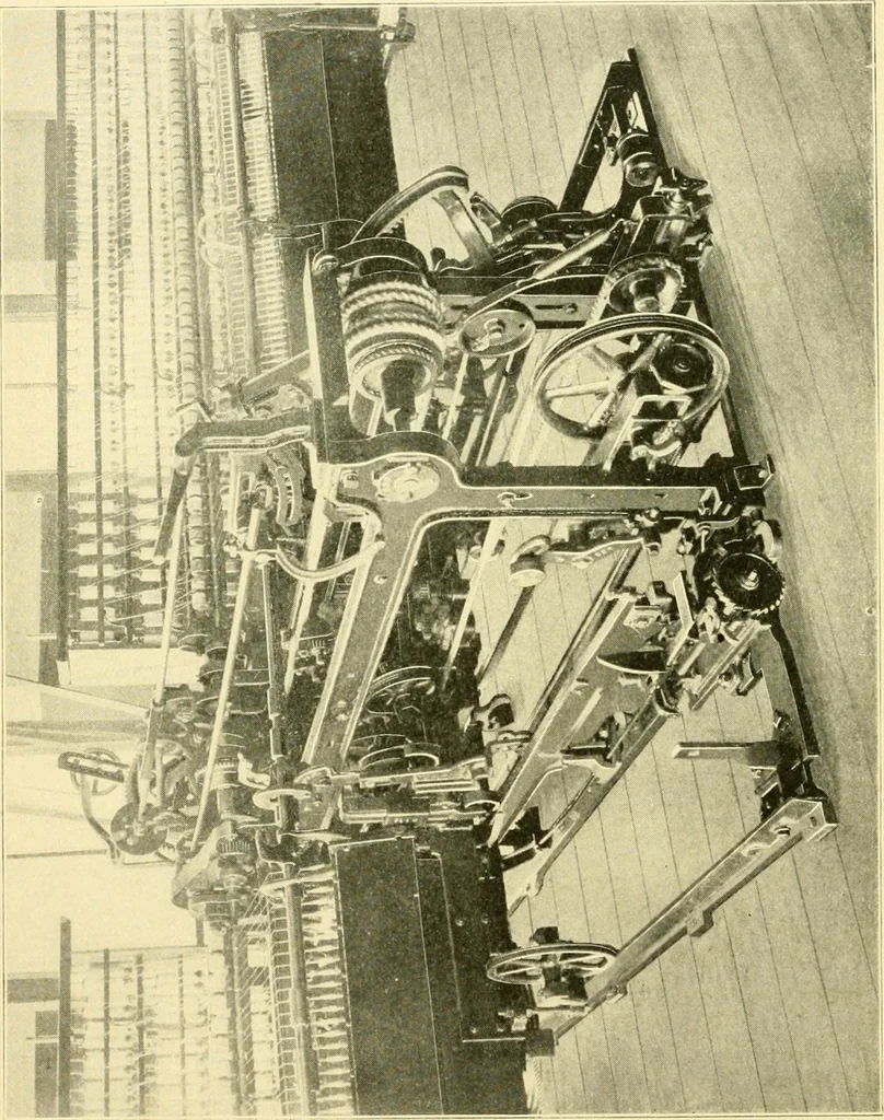An illustration from The Mason Machine Works, Taunton, Massachusetts, U.S.A., inventors and builders of cotton machinery : Founded 1842 ; Incorporated 1873 ; [Catalogue], 1898, leaf 157
