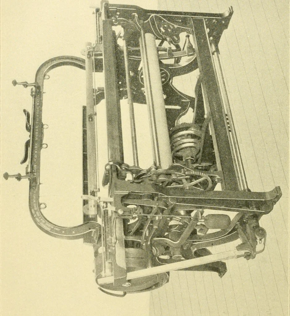 An illustration from The Mason Machine Works, Taunton, Massachusetts, U.S.A., inventors and builders of cotton machinery : Founded 1842 ; Incorporated 1873 ; [Catalogue], 1898, leaf 267