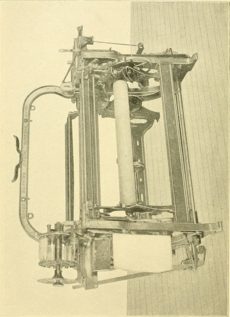 An illustration from The Mason Machine Works, Taunton, Massachusetts, U.S.A., inventors and builders of cotton machinery : Founded 1842 ; Incorporated 1873 ; [Catalogue], 1898, leaf 275