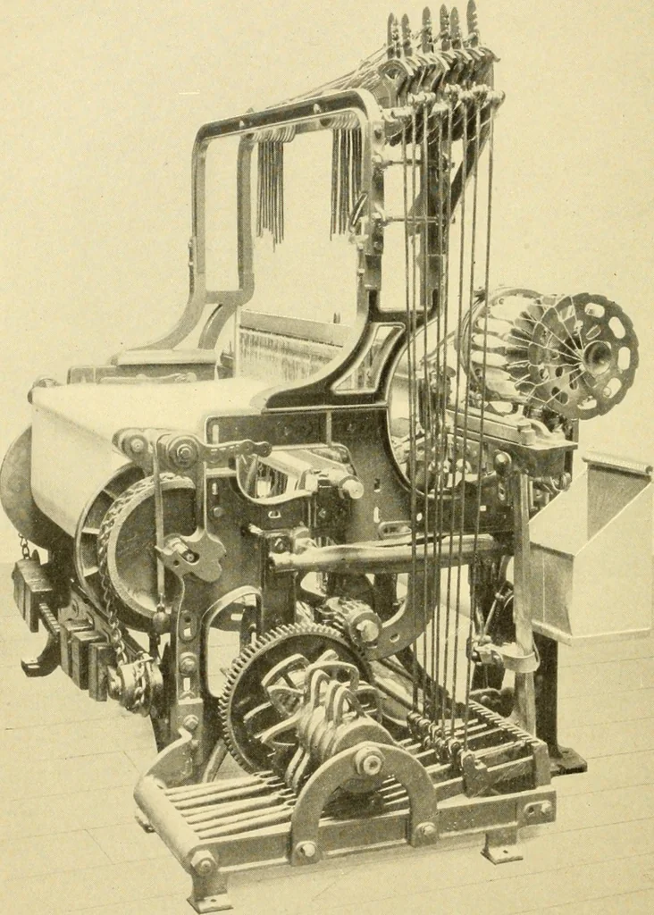 An illustration from The Mason Machine Works, Taunton, Massachusetts, U.S.A., inventors and builders of cotton machinery : Founded 1842 ; Incorporated 1873 ; [Catalogue], 1898, leaf 327