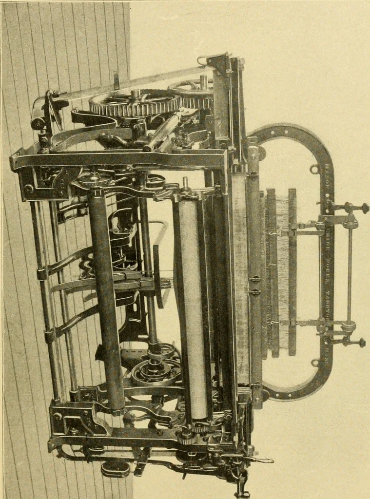 An illustration from The Mason Machine Works, Taunton, Massachusetts, U.S.A., inventors and builders of cotton machinery : Founded 1842 ; Incorporated 1873 ; [Catalogue], 1898, leaf 340